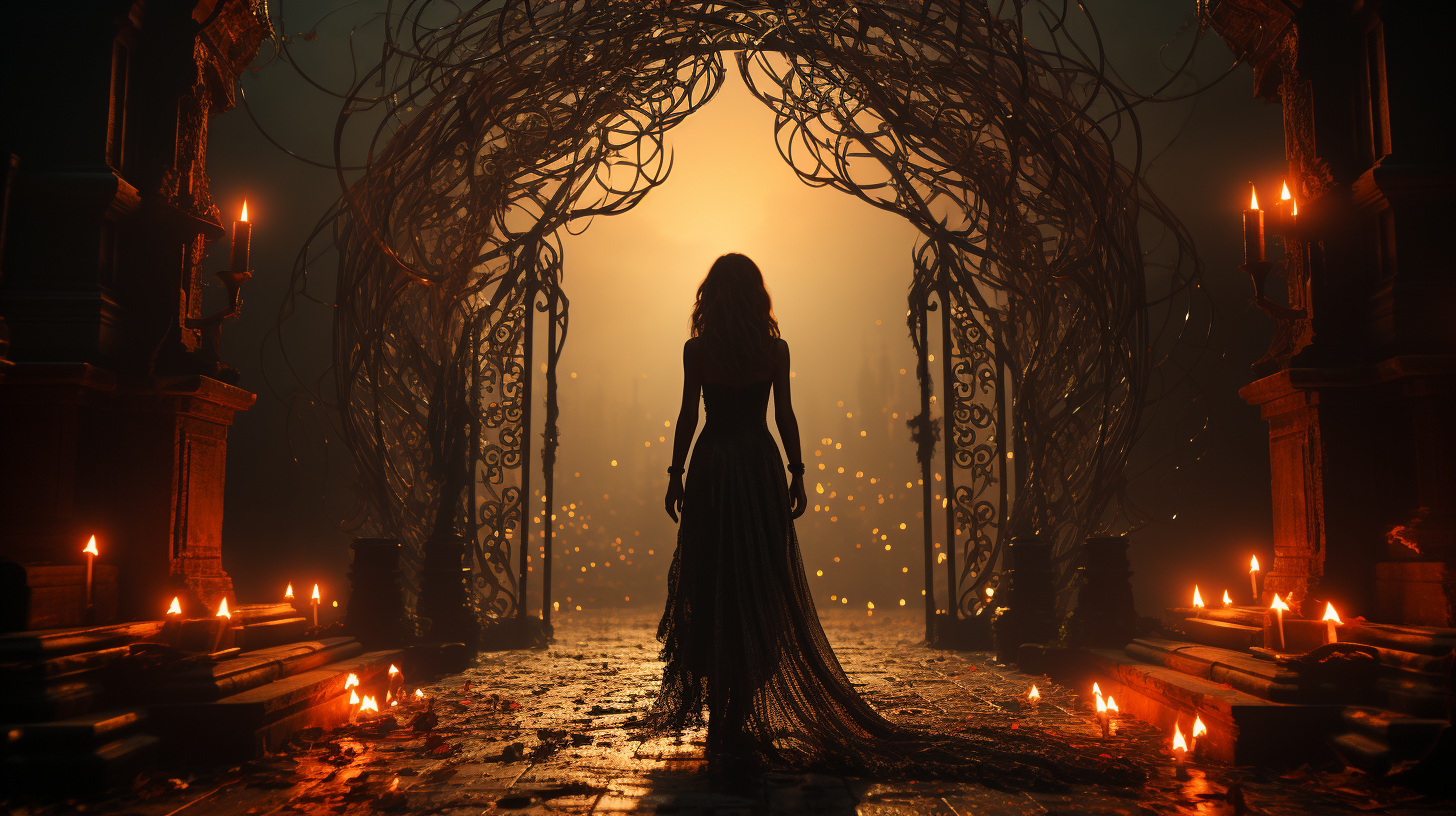 Gate of Solitude mystical foggy atmosphere ancient